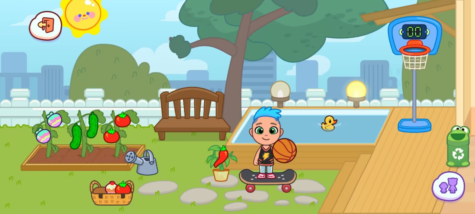 《汤姆猫小镇》家园场景玩法