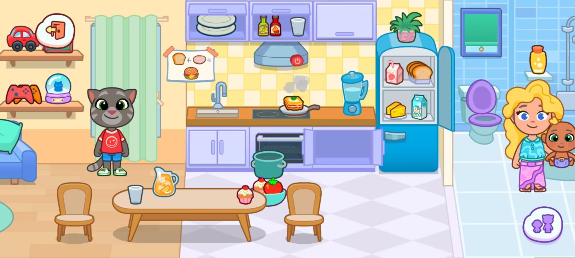 《汤姆猫小镇》家园场景玩法