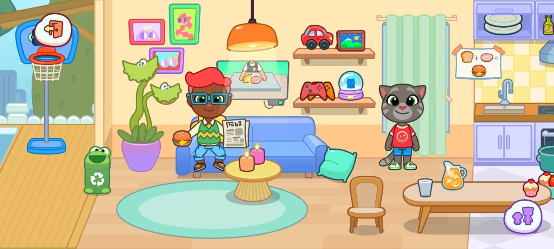 《汤姆猫小镇》家园场景玩法