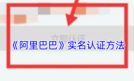 《阿里巴巴》实名认证方法