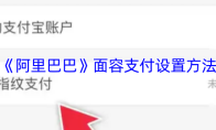《阿里巴巴》面容支付设置方法