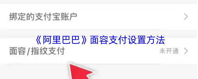 《阿里巴巴》面容支付设置方法