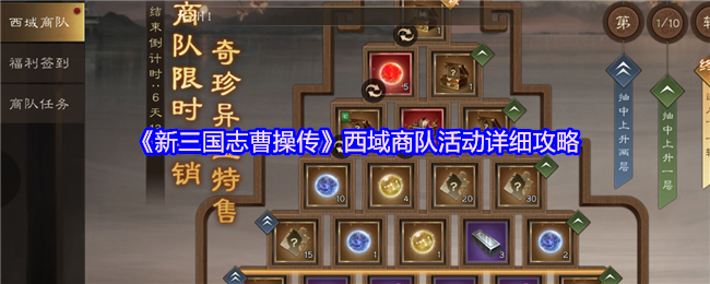 《新三国志曹操传》西域商队活动详细攻略