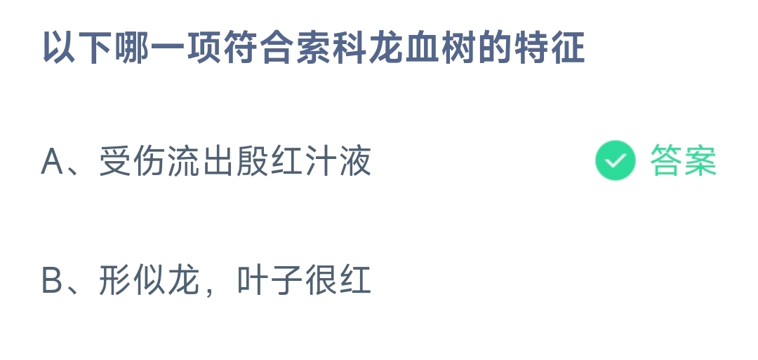 以下哪一项符合索科龙血树的特征(图1)