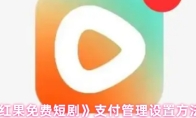 《红果免费短剧》支付管理设置方法