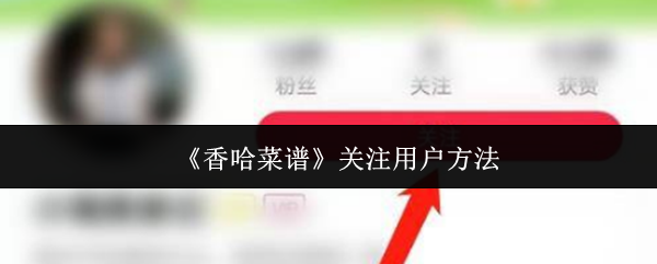 《香哈菜谱》关注用户方法
