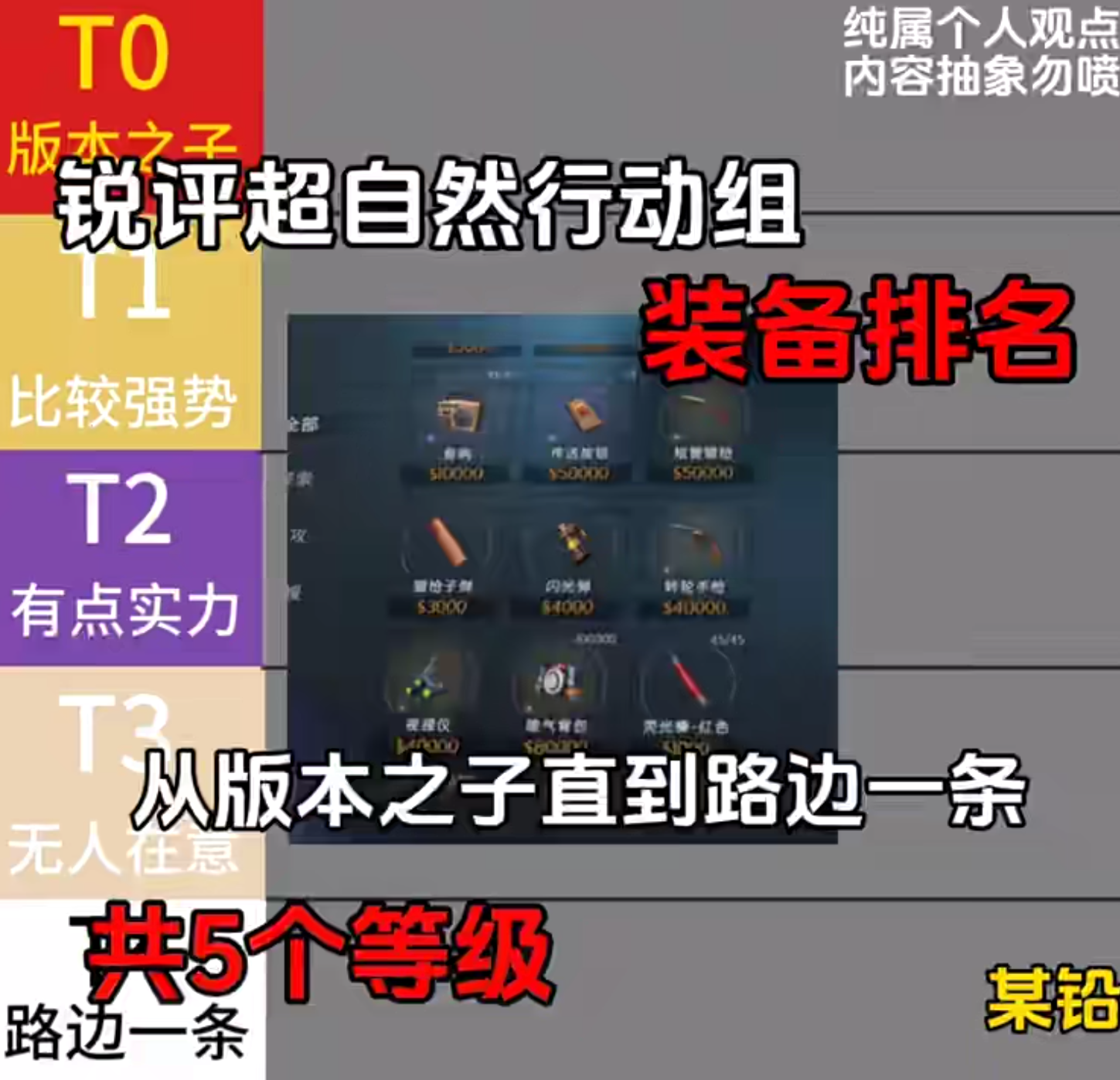 超自然行动组装备排名分享