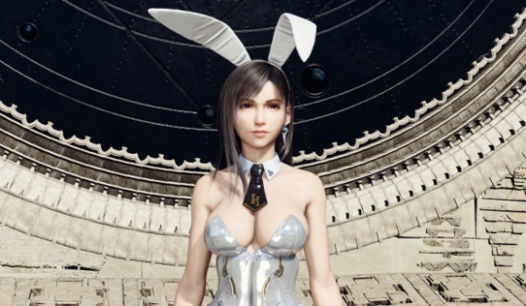 《FF7重生》蒂法海莉兔装MOD！动态耳尾+霓虹光效(图1)