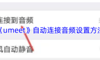 《umeet》自动连接音频设置方法