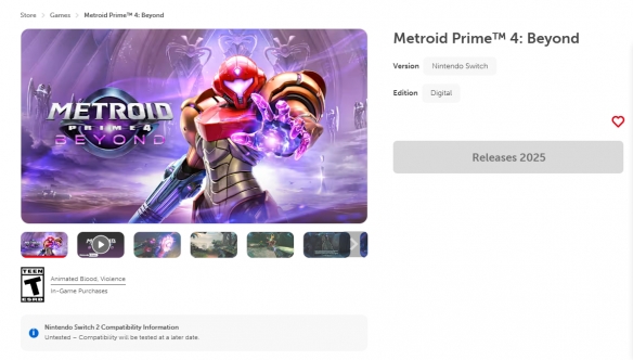 《银河战士Prime4》ESRB评级为T：包含血腥和暴力！(图2)