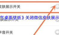 《元气桌面壁纸》关闭微信皮肤展示方法