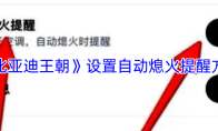 《比亚迪王朝》设置自动熄火提醒方法