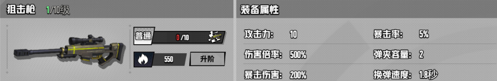 《枪魂狙击》各武器属性分享