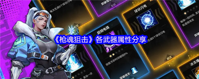 《枪魂狙击》各武器属性分享