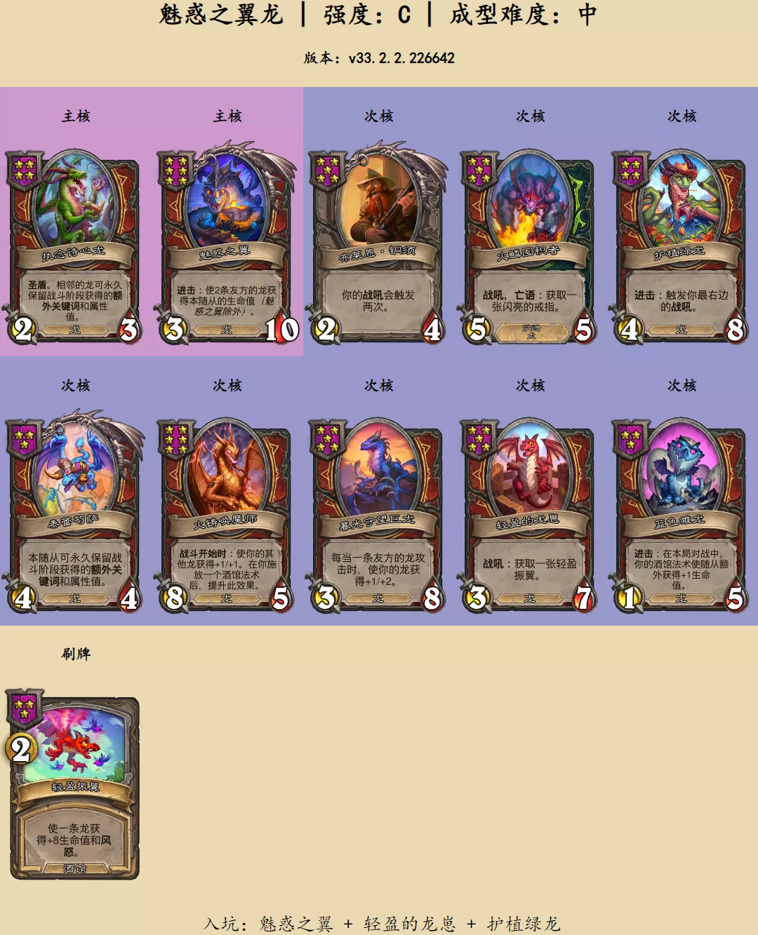 炉石传说酒馆战棋魅惑之翼龙怎么玩