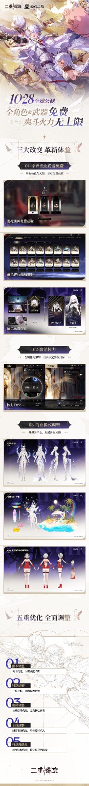 取消角色抽卡，移除体力限制，《二重螺旋》公测定档10月28日