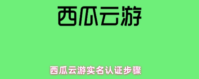西瓜云游实名认证步骤