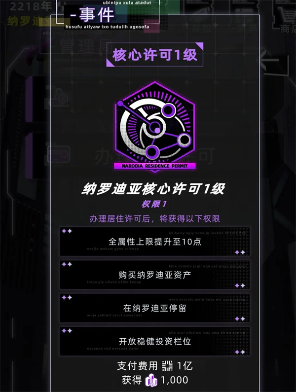 未来人生纳罗迪亚许可证作用及获取方法(图1)