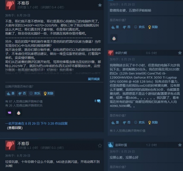 《失落之魂》Steam褒贬不一：优化差、动画帧数低等(图2)