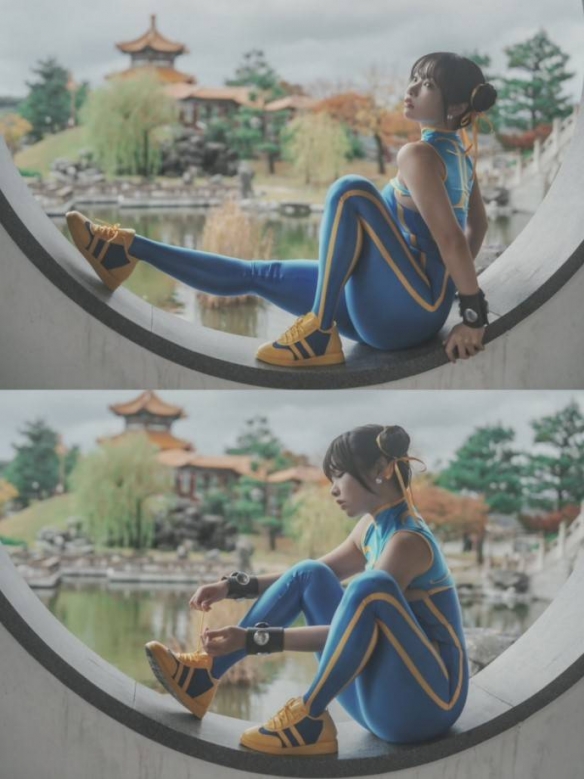 博主分享《街头霸王》春丽COS：大雷肉腿诱惑力拉满！(图5)