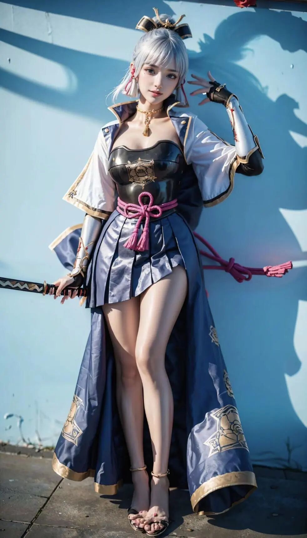 丝袜效果拔群！AI已经能生成难以分辨的手办图和cos照了(图6)