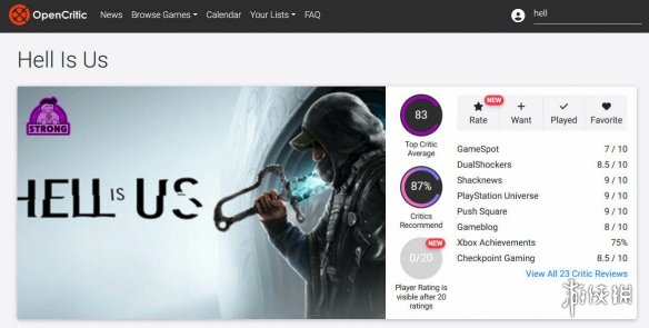 《地狱即我们》OC站开分83：获多家媒体高分力荐！(图1)