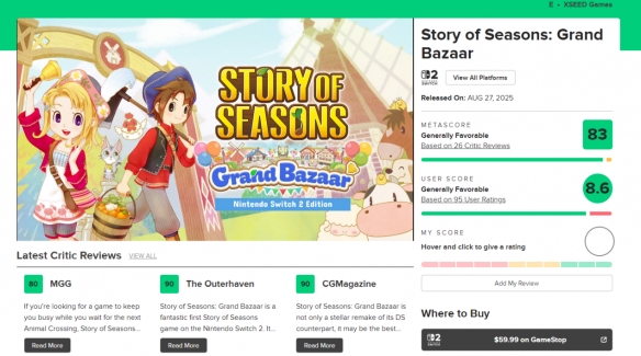 系列史上最佳！《牧场物语》新作Steam95%好评如潮(图2)