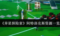 《异星探险家》阿特洛克斯资源一览