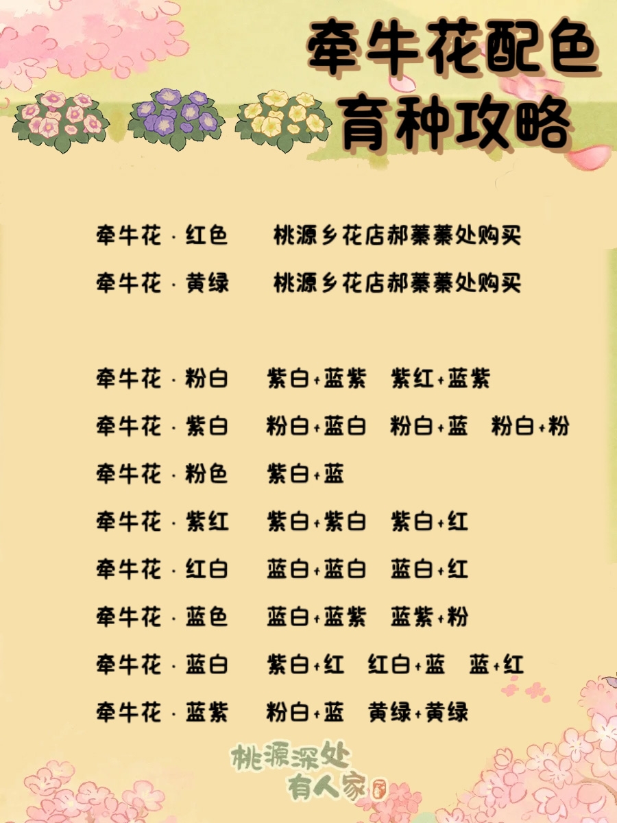 《桃源深处有人家》牵牛花育种配方大全