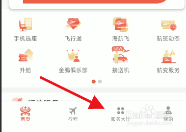 海南航空app航班动态查询方法