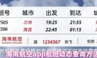 海南航空app航班动态查询方法