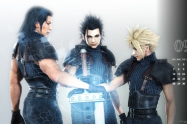 《最终幻想7RE》9月日历壁纸：三战士手握破坏神！