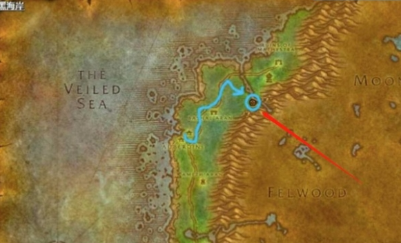 魔兽世界黑海岸石斑鱼垂钓位置介绍1