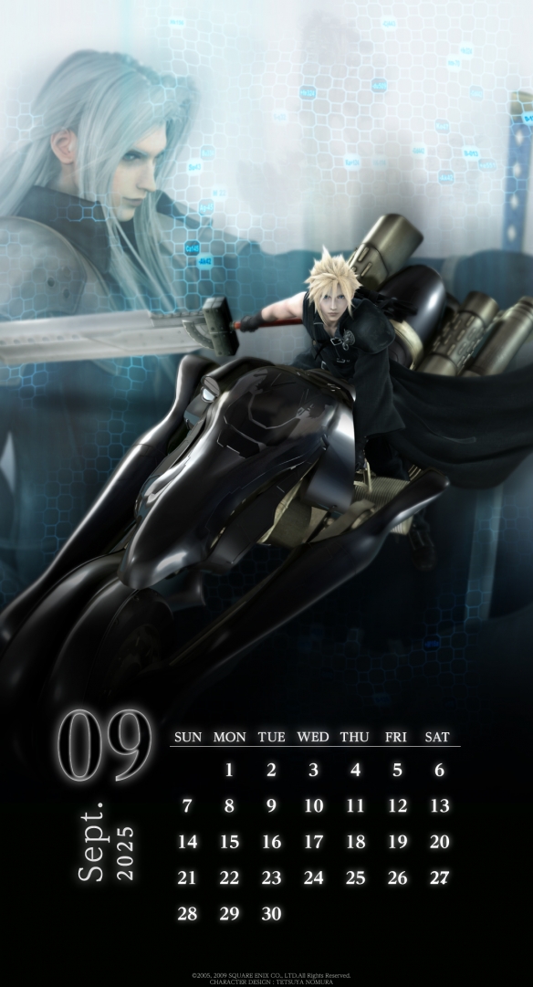 《最终幻想7RE》9月日历壁纸：三战士手握破坏神！(图5)