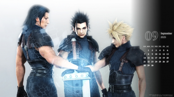 《最终幻想7RE》9月日历壁纸：三战士手握破坏神！(图2)