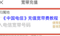 《中国电信》充值宽带费教程