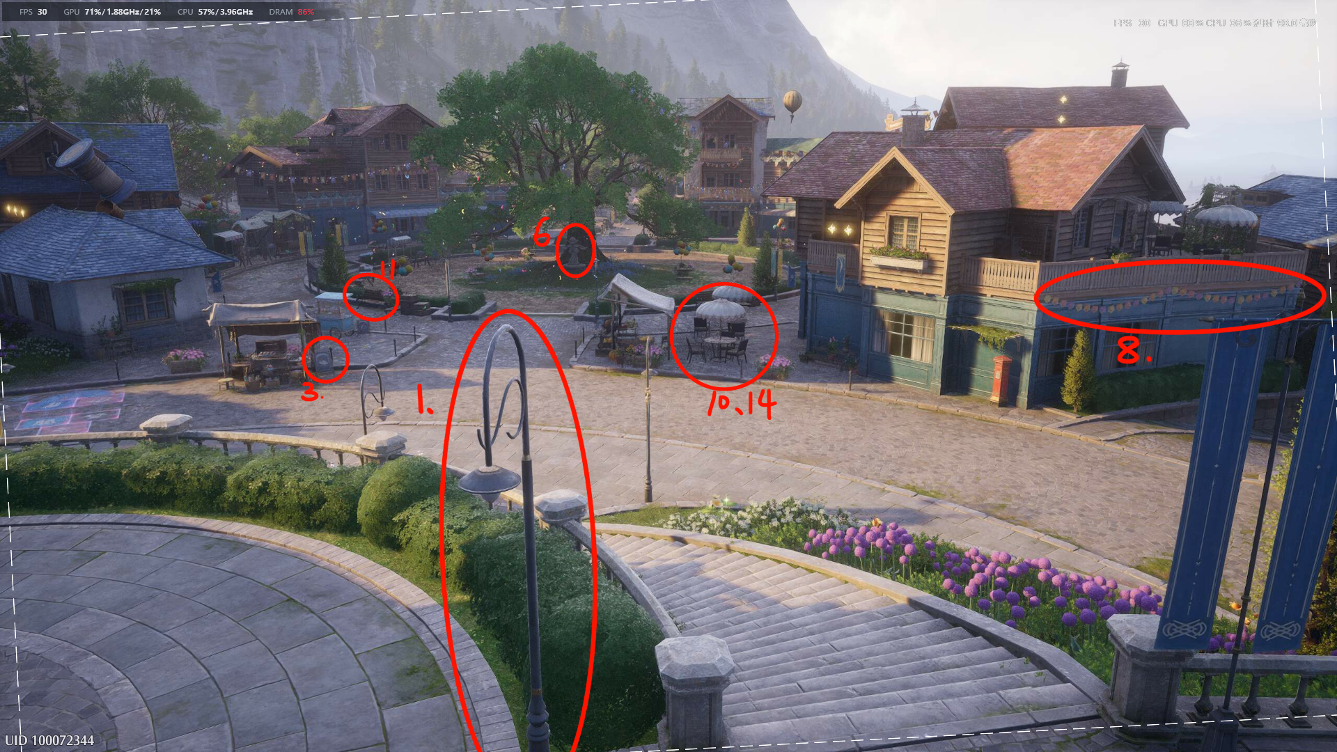 《无限暖暖》大世界家园家具图纸位置