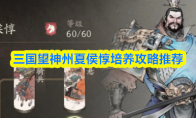 三国望神州夏侯惇培养攻略推荐
