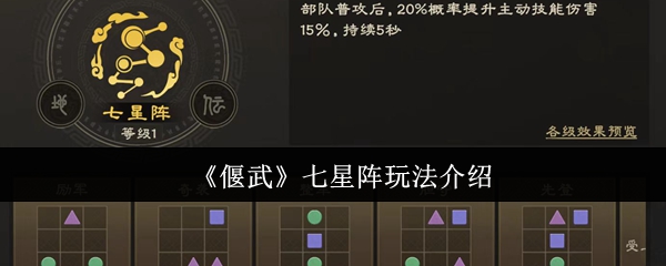 《偃武》七星阵玩法介绍