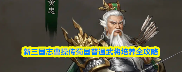 新三国志曹操传蜀国普通武将培养全攻略