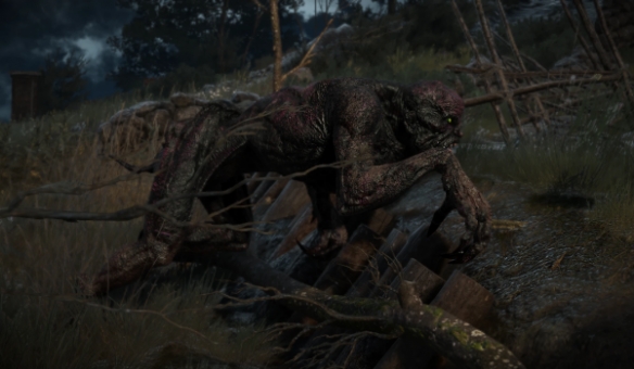 《巫师3》食尸鬼暗黑MOD！青黑色皮肤+血红獠牙荧光化(图3)