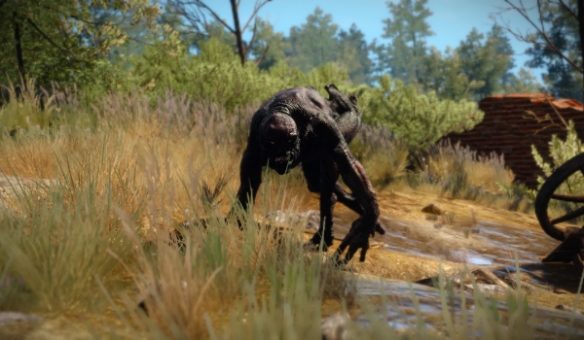 《巫师3》食尸鬼暗黑MOD！青黑色皮肤+血红獠牙荧光化(图4)