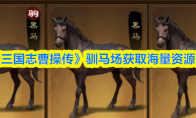 《新三国志曹操传》驯马场获取海量资源技巧