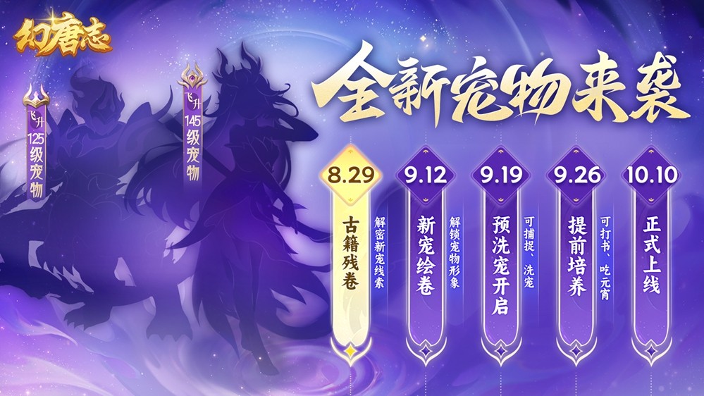 《幻唐志》全新六技能特殊宠物曝光 9月19日开放预洗宠