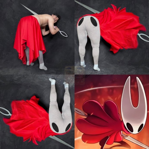 逆天！泰国小哥低成本cos《空洞骑士丝之歌》大黄蜂(图2)