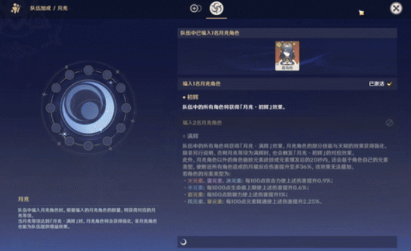 原神月兆增益效果介绍