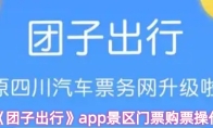 《团子出行》app景区门票购票操作