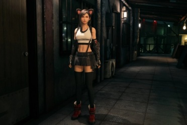 《FF7重生》猫耳蒂法MOD！动态耳尾+战斗呼噜音效