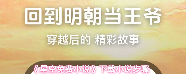 《星空免费小说》下载小说步骤