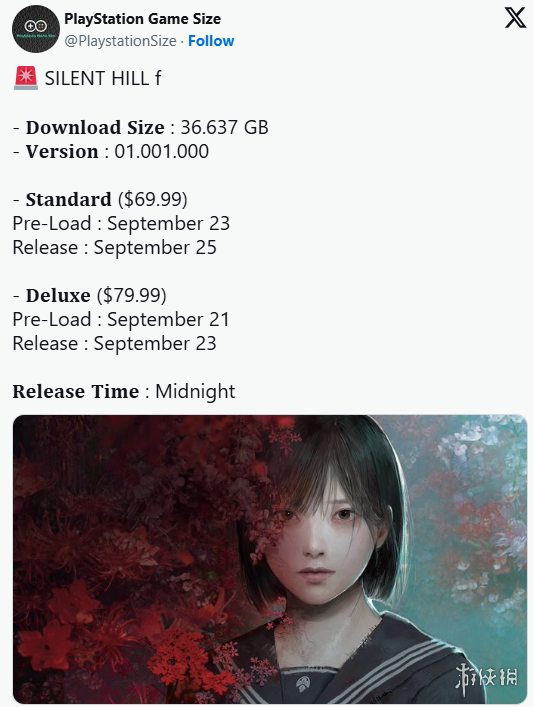 游侠早报：《寂静岭f》预载时间及容量公布！《无主之地4》支持独立难度(图1)